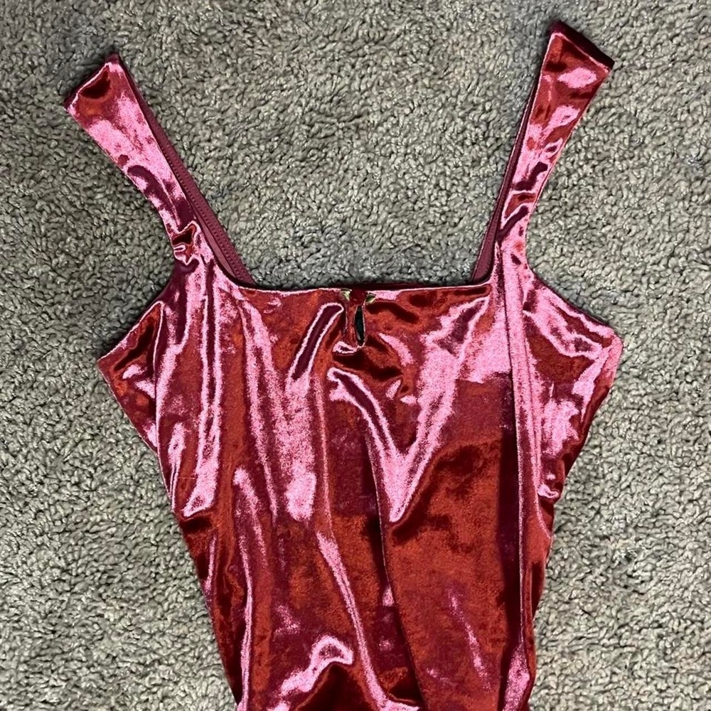 Y2K McBling Hot Pink Velvet Tank Top Size XXS